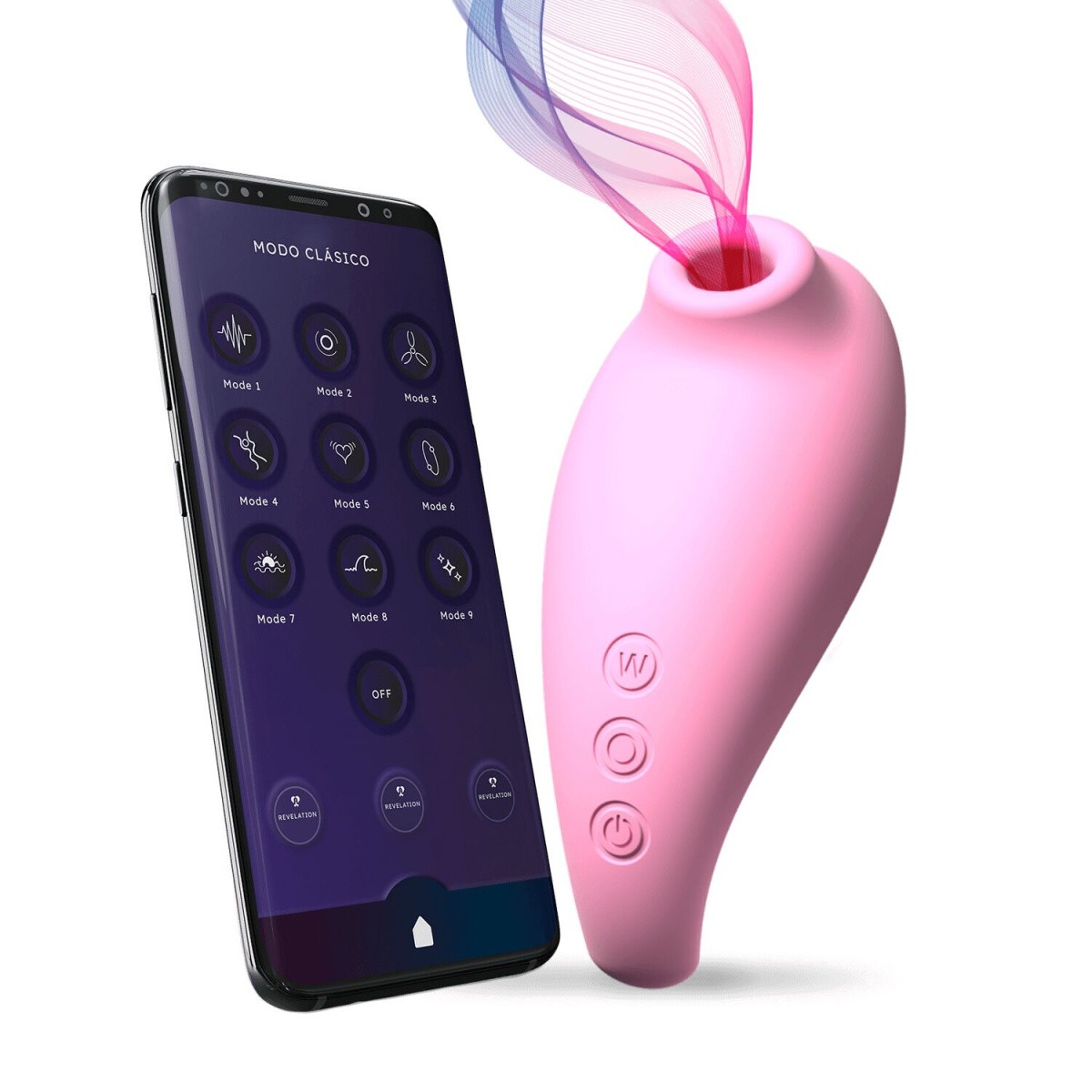 Adrien Lastic Revelation Pink + APP - Вакуумный стимулятор, 10,2 см (розовый)