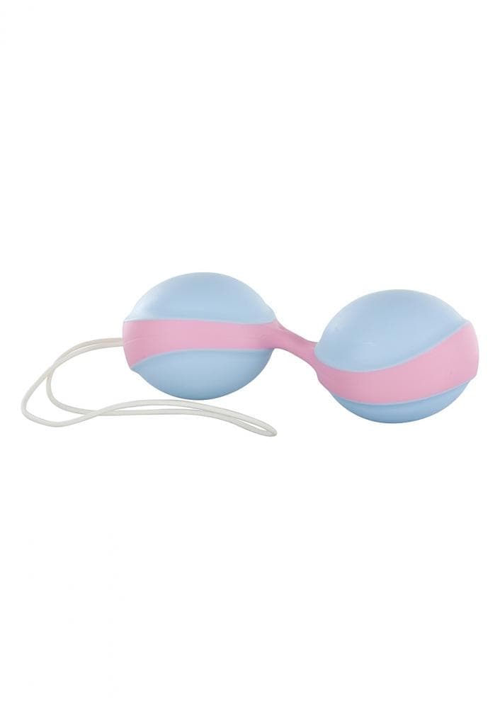 Вагинальные шарики Amor Gym Balls Duo (голубые с розовым)