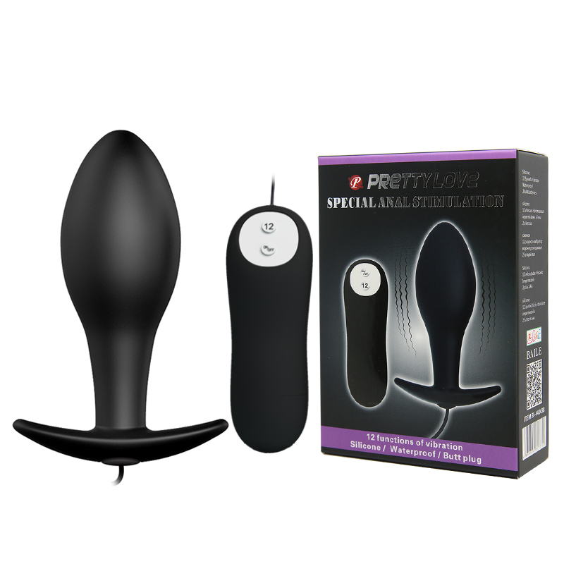 Анальная пробка - Pretty Love Special Anal Stimulation Vibrating Round Black