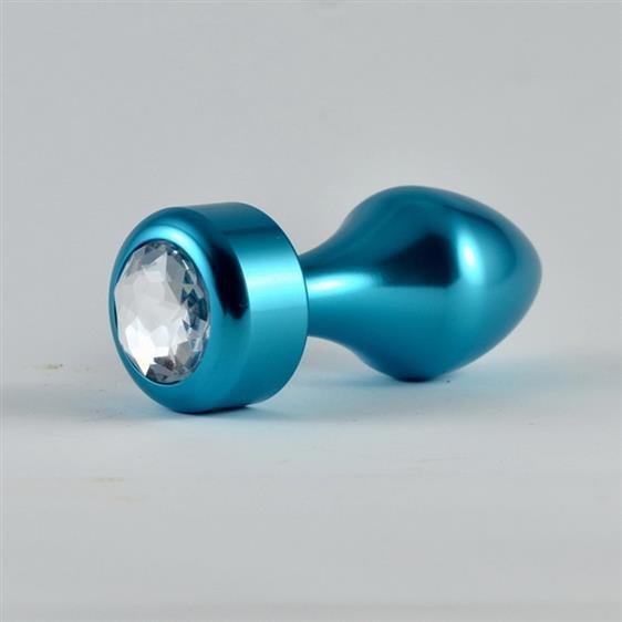 Анальна пробка - Heavy Metal Anal Plug Rosebud Aluminium Blue