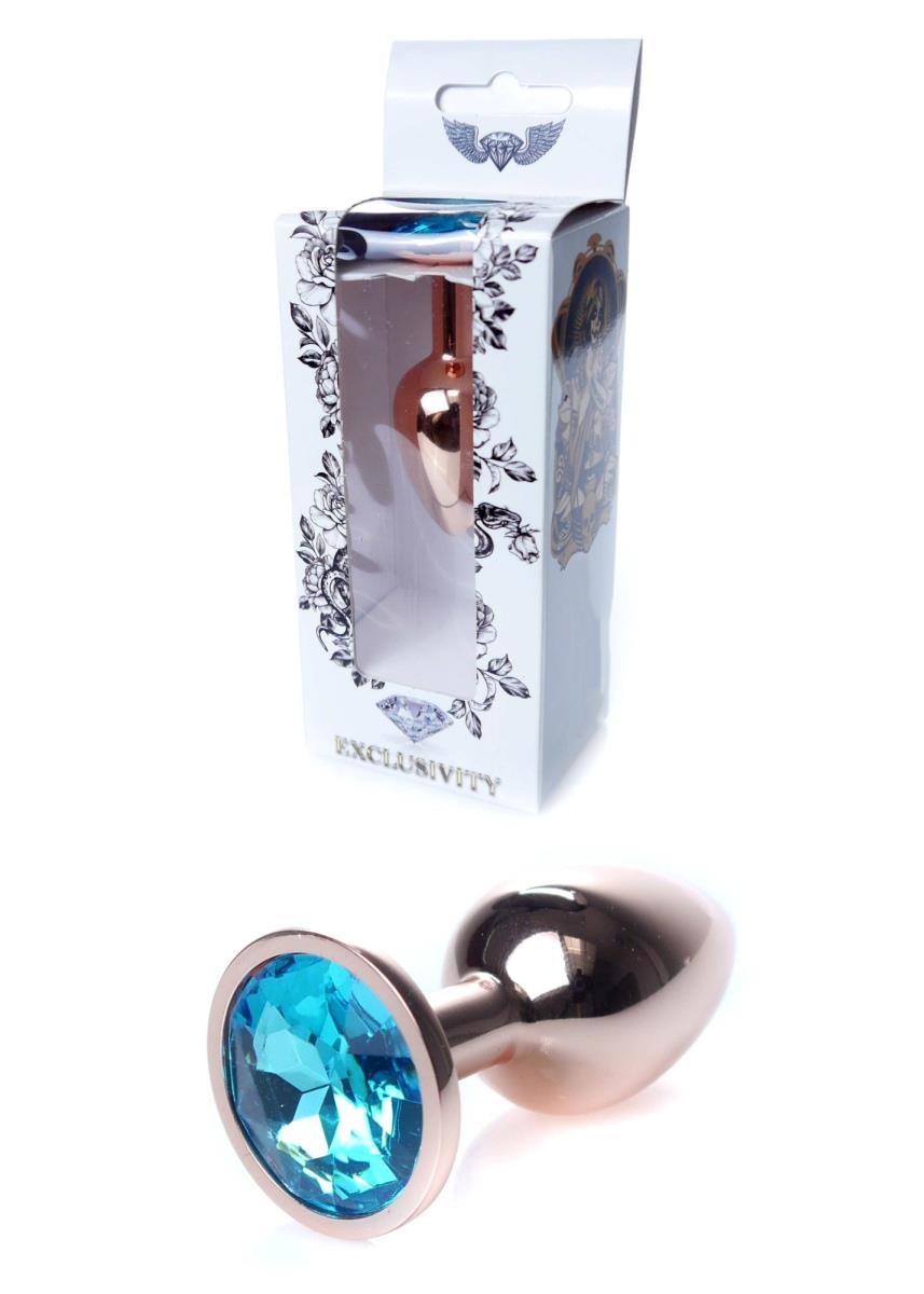 Анальная пробка – Jewellery Red Gold Plug Light Blue