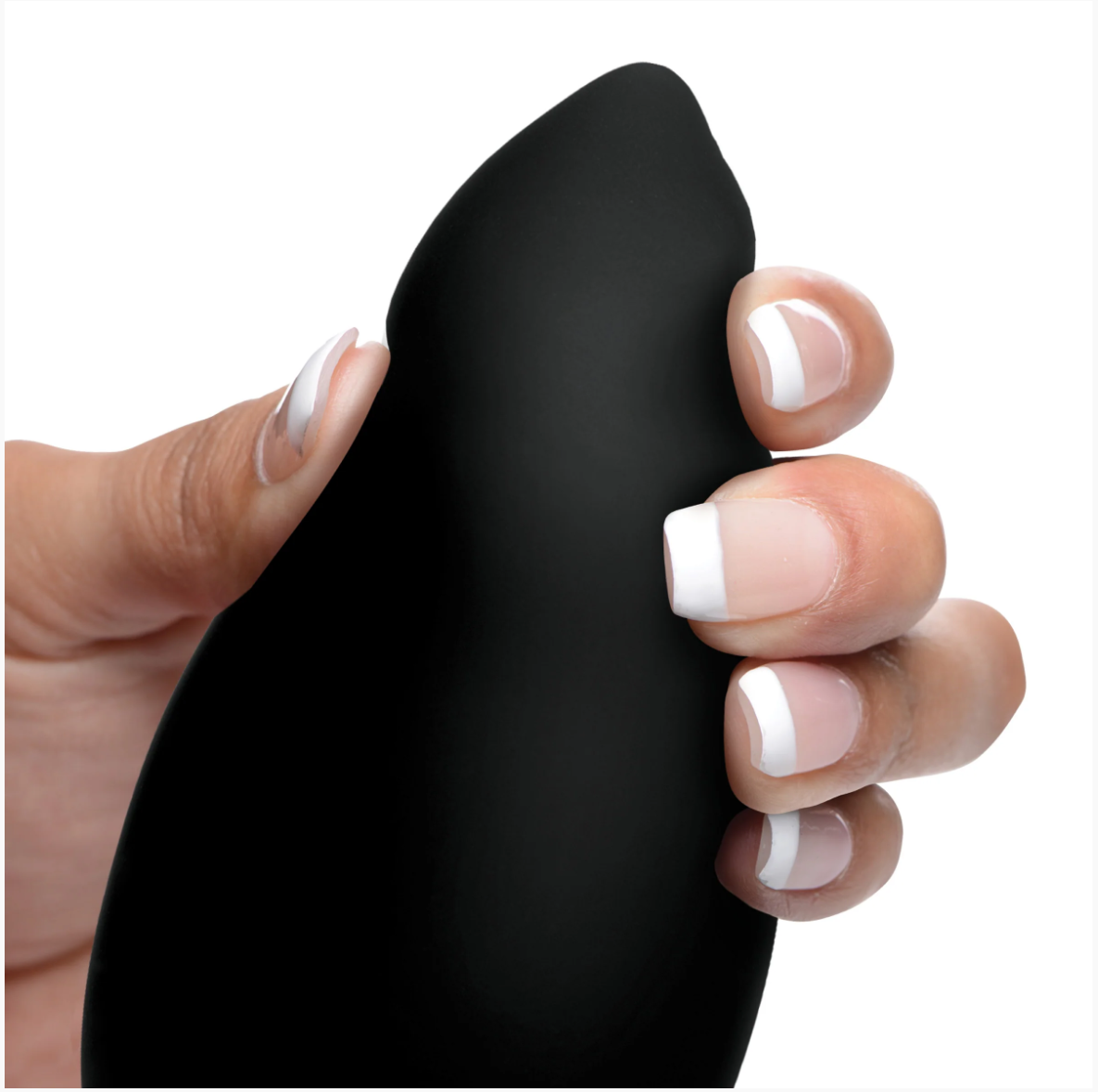 Ass Thumpers Smooth Vibrating Anal Plug - анальная вибропробка с пультом дистанционного управления, 13х4.3 см (чёрный)