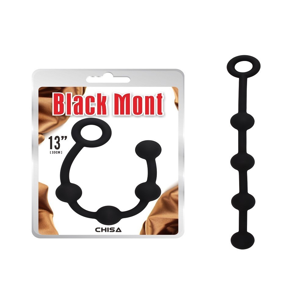 Black Mont Storm Beads S - анальний ланцюжок, 30х3 см (чорний)