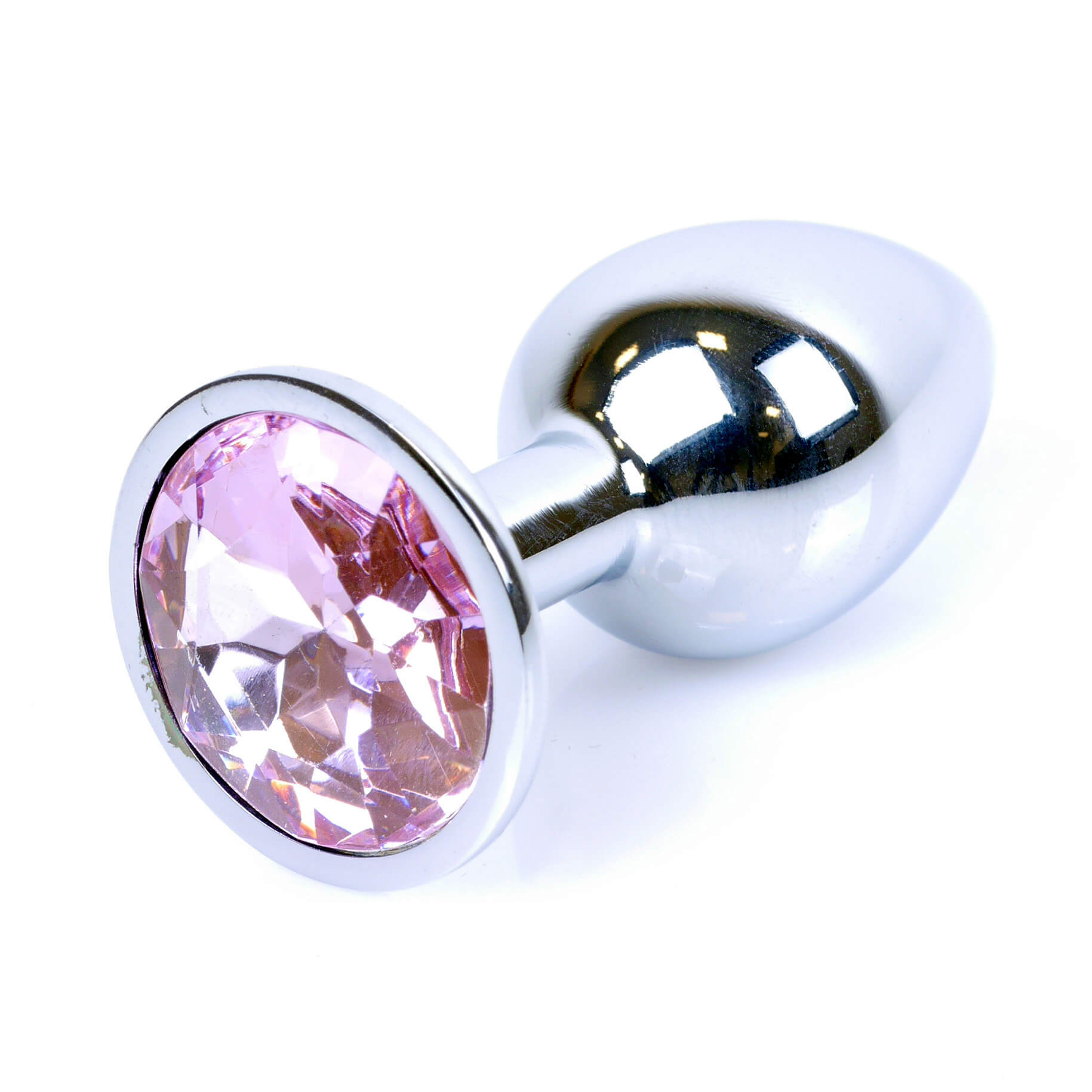 Boss Jewellery Silver Plug Rose - Анальна пробка, 7х2.7 см (рожевий)