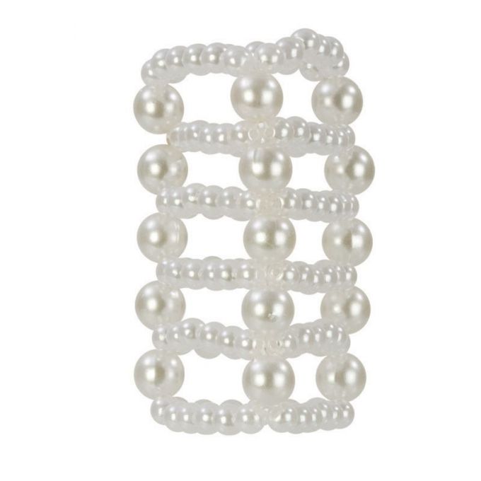 CalExotics Basic Essentials Pearl Stroker Beads - стимулююча насадка на член велика, 7х3.8 см