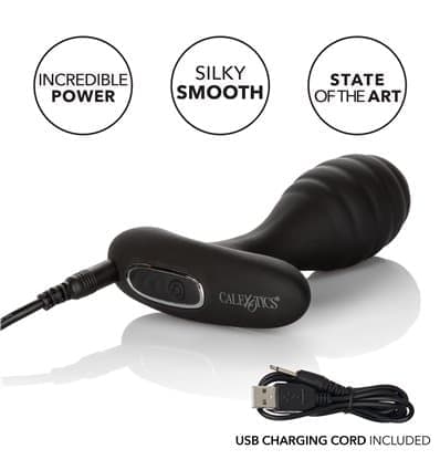 CalExotics Eclipse Ultra-Soft Probe - м'яка анальна пробка з вібрацією, 8.25х3.25 см