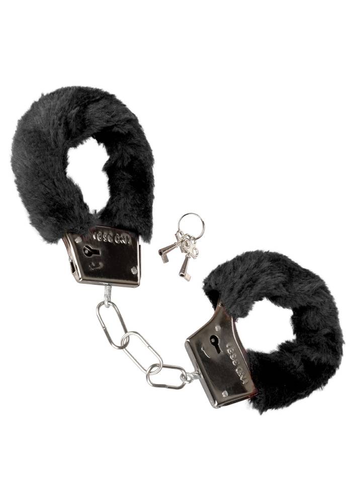 CalExotics Furry Cuffs - Наручники (чёрные)