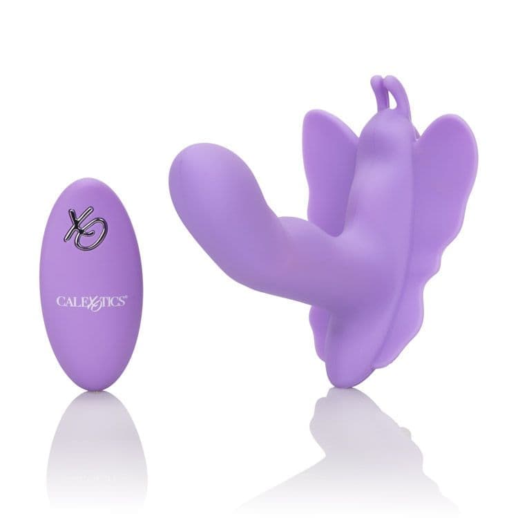 California Exotic Novelties Butterfly Remote Rocking Penis - вибратор-бабочка для двойного удовольствия, 9.5х2.5 см