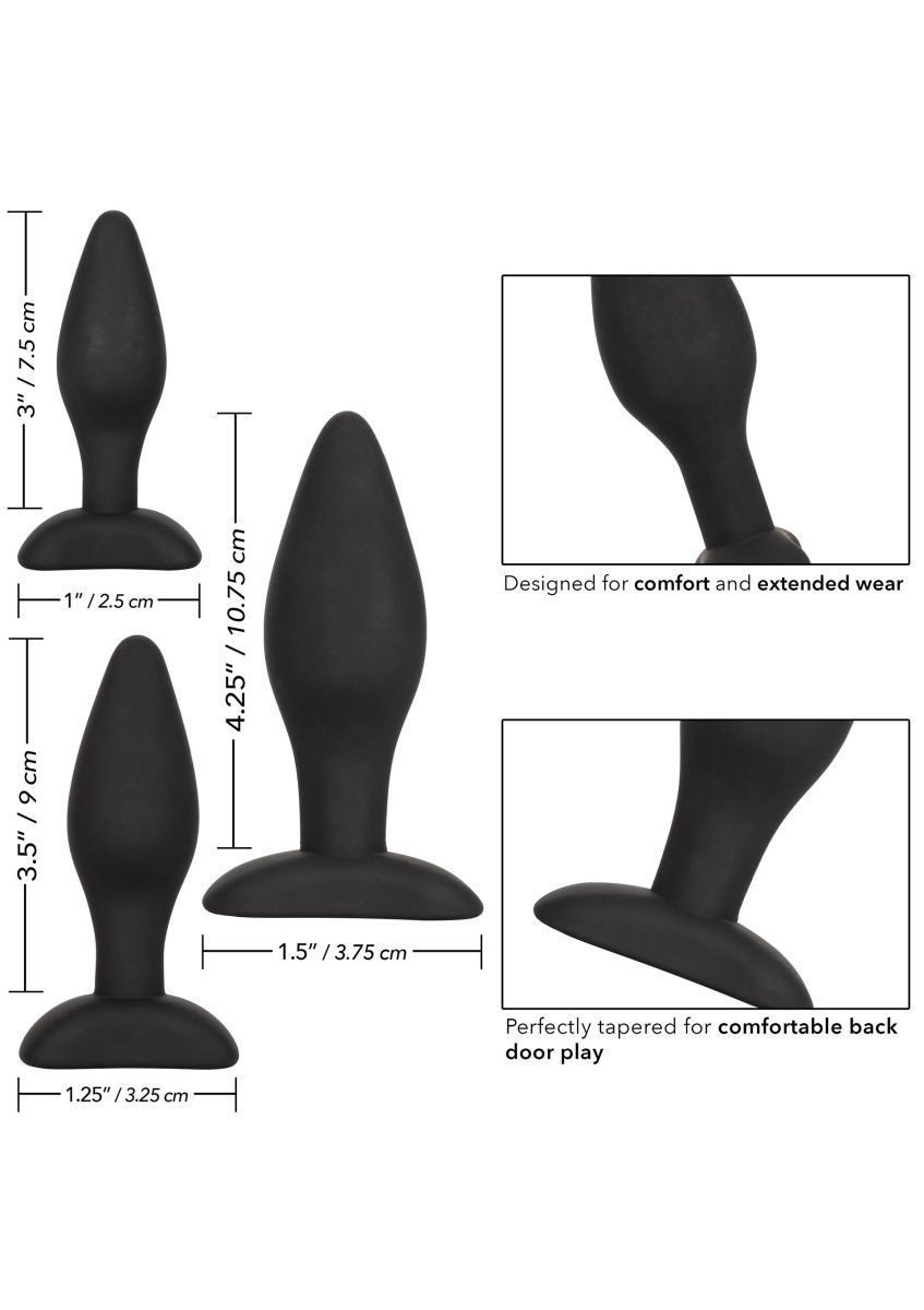 California Exotic Novelties Silicone Anal Exerciser Kit - Набор анальных пробок