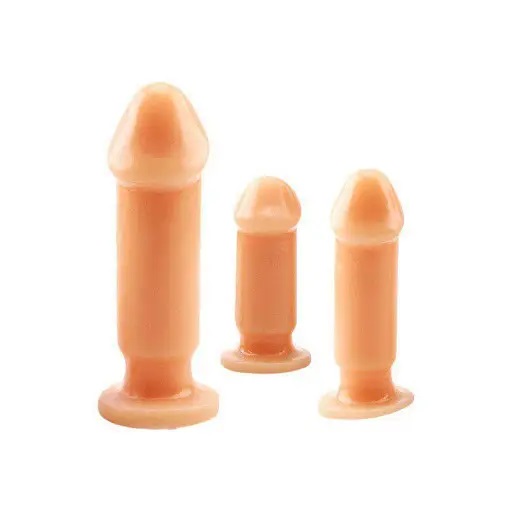 Chisa – Prof. Jason C Anal Dildo Kit Penis - Набір анальних пробок, 3 шт (тілесний)