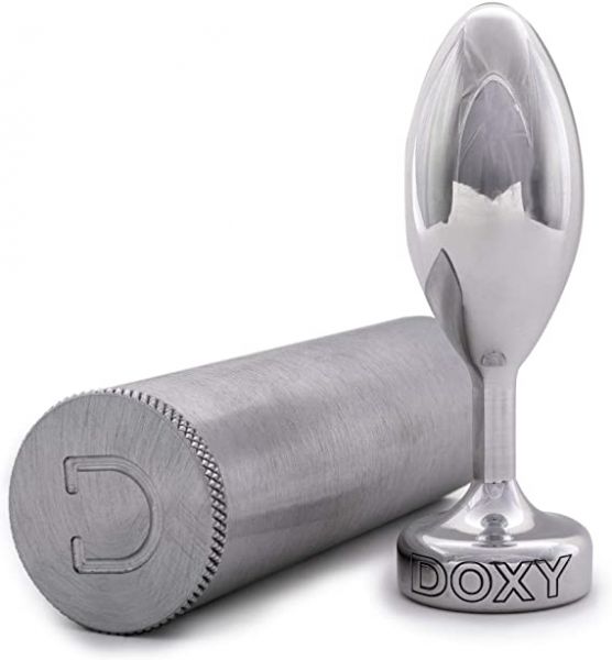 DOXY Butt Plug Smooth - гладкая алюминиевая анальная пробка, 7х3.5 см (серебристый)