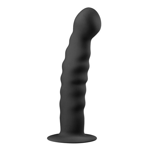 EasyToys Ribbed Dong - Фалоімітатор на присосці, 14,3 см (чорний)