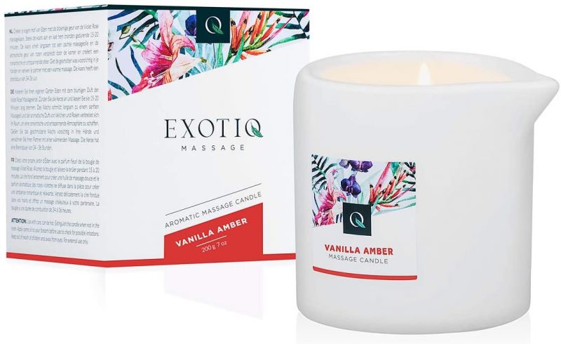 Exotiq Massage Candle Vanilla - Масажна свічка з ароматом ванілі, 200 мл