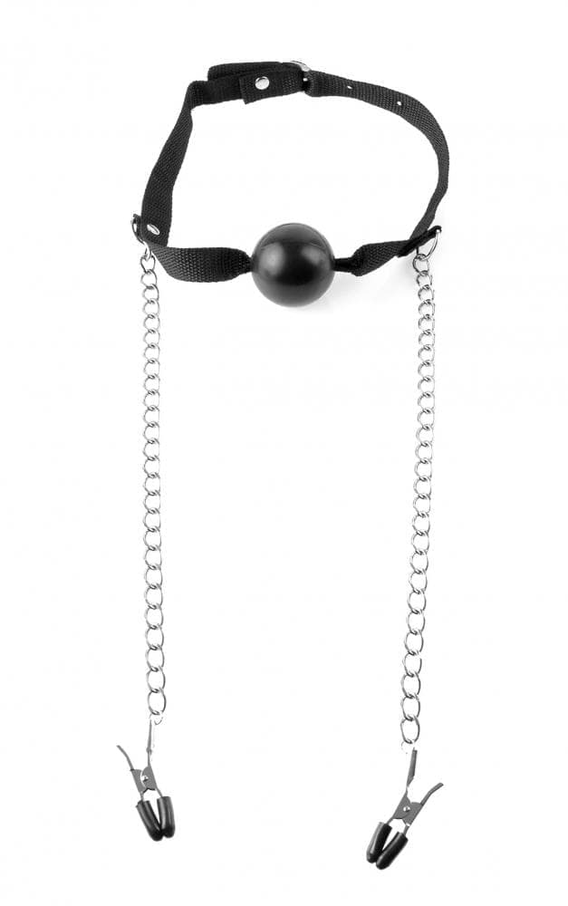 Fetish Fantasy Series Ball Gag & Nipple Clamps - Кляп с зажимами для сосков