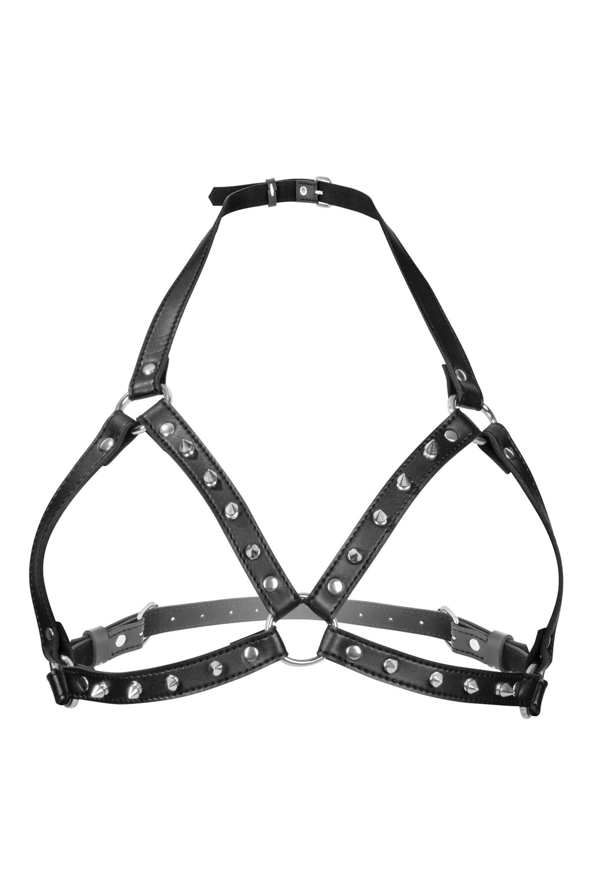 Fetish Tentation Sexy Adjustable Chest Harness - Портупея з металевими шпильками