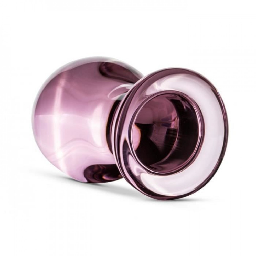 Gildo Pink Glass Buttplug No. 27 розовая анальная пробка из стекла, 8.5х4.3 см