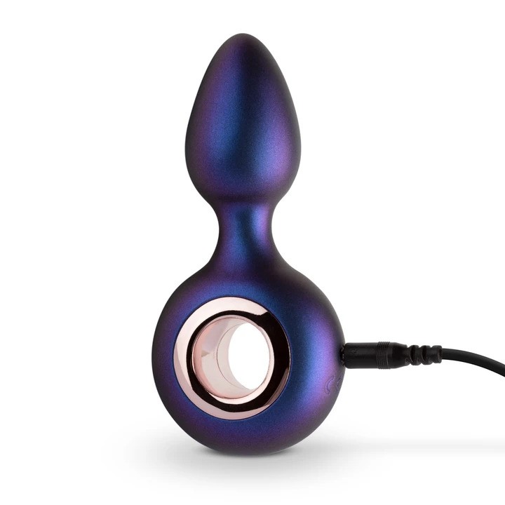 Hueman Deep Space Vibrating Anal Plug - Анальная пробка с вибрацией, 12,7 см (фиолетовый)