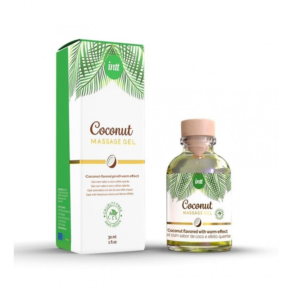 Intt Coconut Vegan - Массажный гель для интимных зон, 30 мл