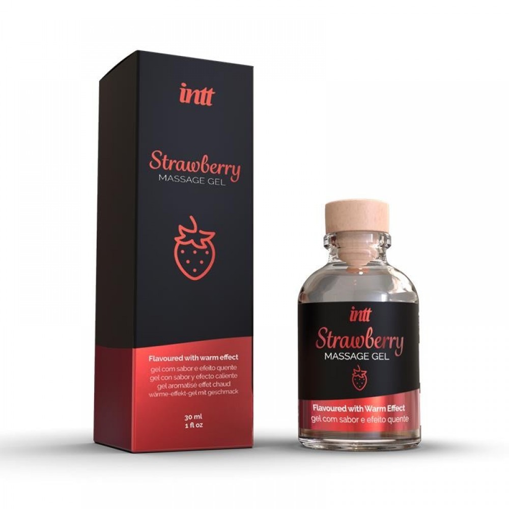 Intt Strawberry массажный гель для интимных зон клубника, 30 мл