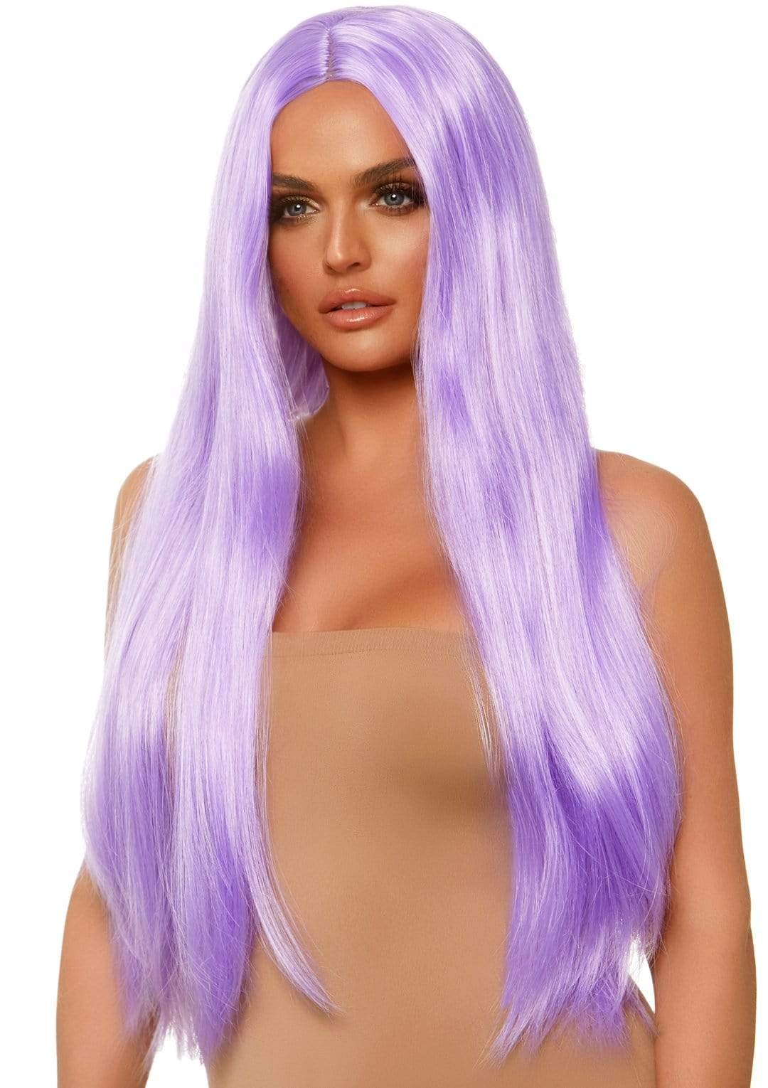 Leg Avenue - Long straight center part wig - Довга перука (бузковий)