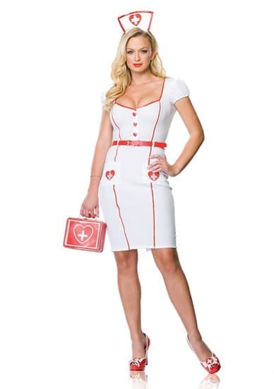 Leg Avenue Nurse Knocrout - Костюм медсестры S/M, (белый)