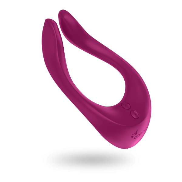 Satisfyer Partner Multifun 2 - многофункциональный вибратор для пар, 13х7х3.5 см (пурпурный)