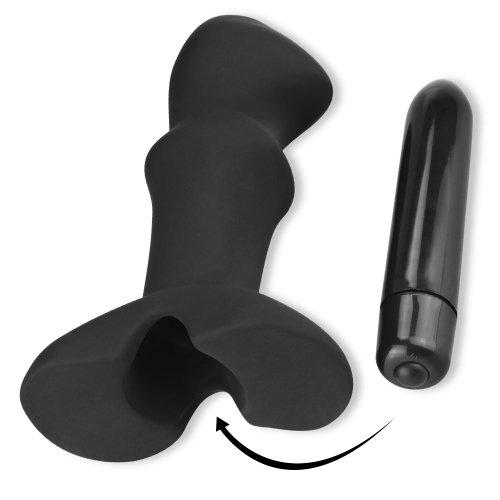 LoveToy P Spot Plug Vibrating Black - Анальный вибратор, 15 см (черный)