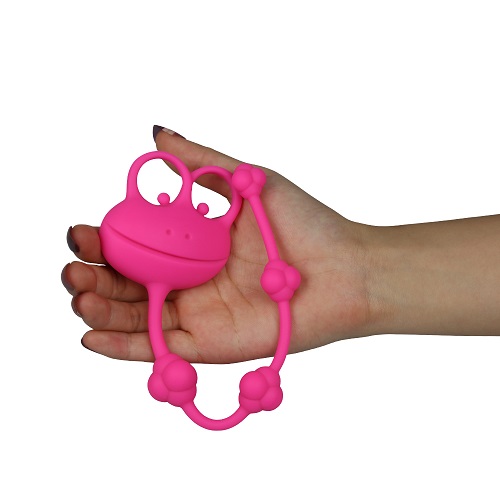 LoveToy 10 "Silicone Frog Anal Beads - анальная цепочка, 22х2.3 см (розовый)