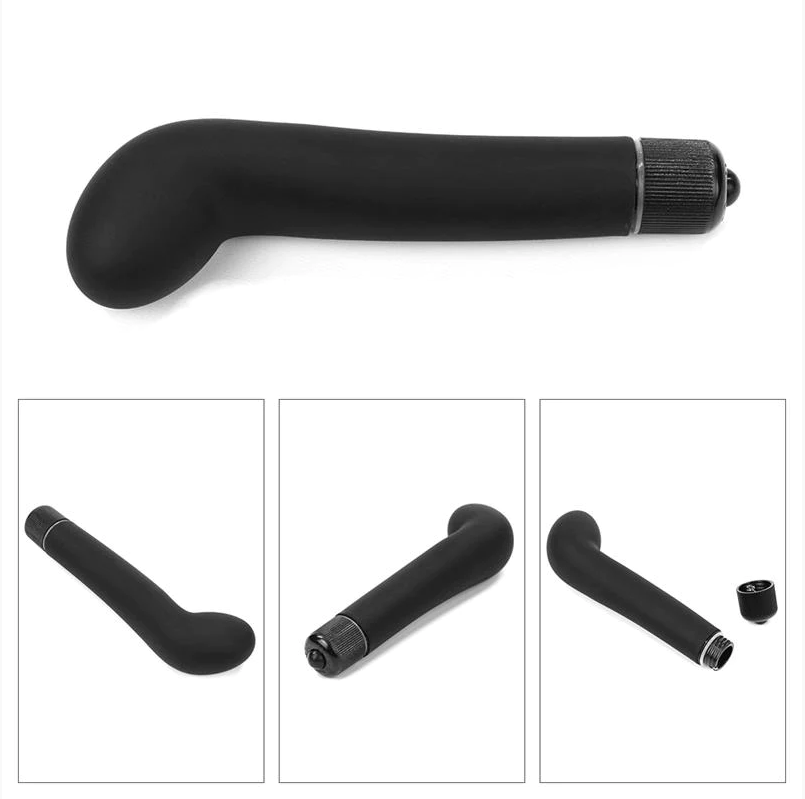 LoveToy Bondage Kit Vibrating - БДСМ набор: маска, кляп, наручники и вибратор для точки G (чёрный)