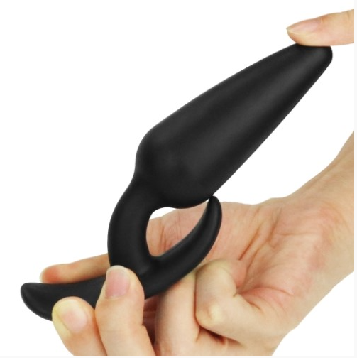 LoveToy Lure Me Butt Plug Slim Black L - Анальна пробка, 12,5 см (черный)