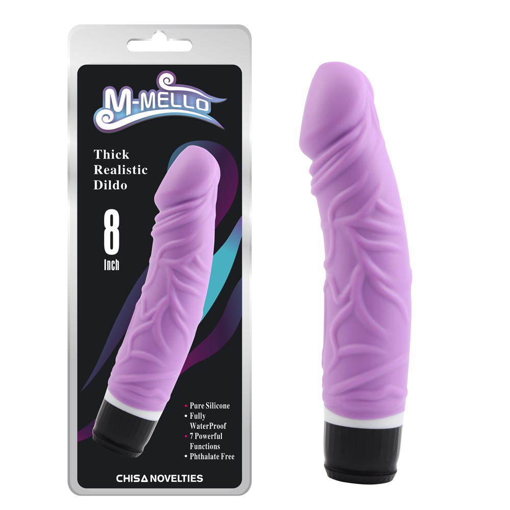 Вибратор - M-Mello Thick Realistic Dilio Purple