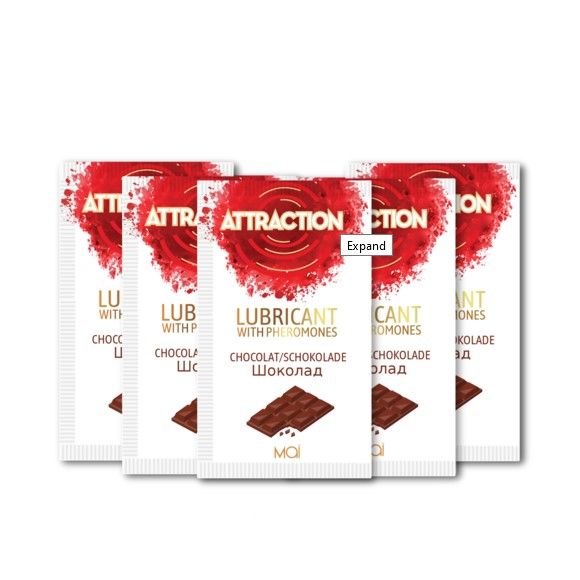 MAI Attraction Lubs Chocolate пробник лубриканта з феромонами та ароматом шоколаду, 10 мл