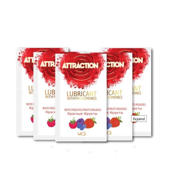 MAI Attraction Lubs Red Fruits пробник лубриканта с феромонами и ароматом красных фруктов, 10 мл