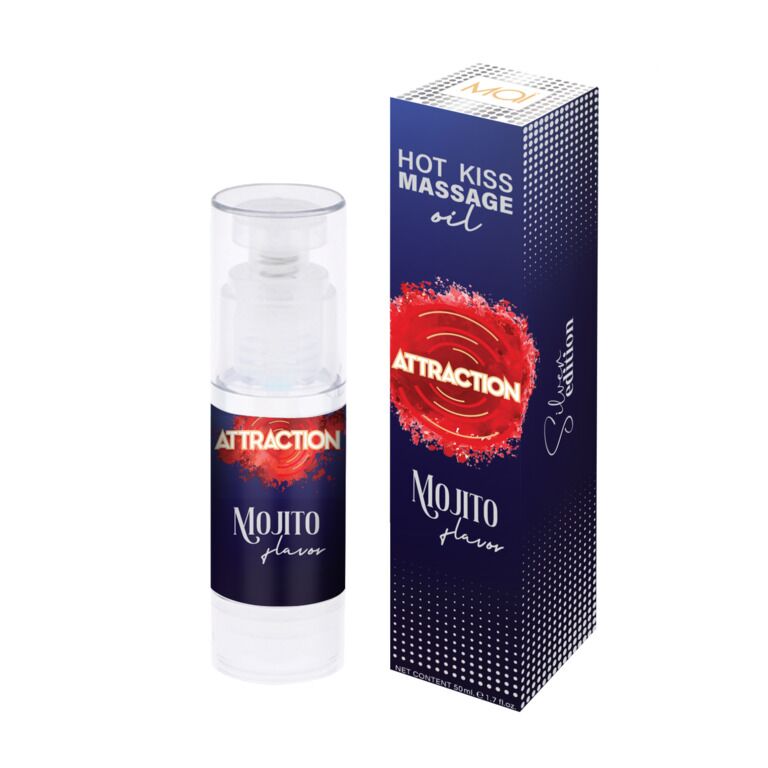 Mai Attraction Mojito Balm - Ароматизированное массажное масло с согревающим эффектом, 50 мл (мохито)