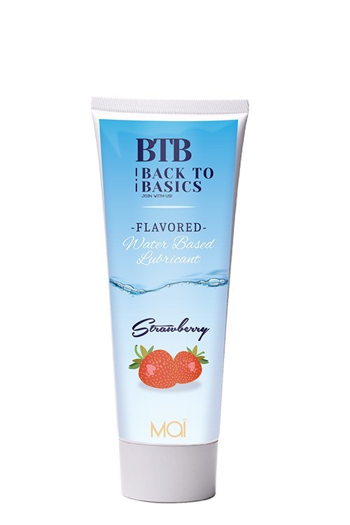 MAI BTB Flavored Strawberry мастило на водній основі з ароматом полуниці, 75 мл