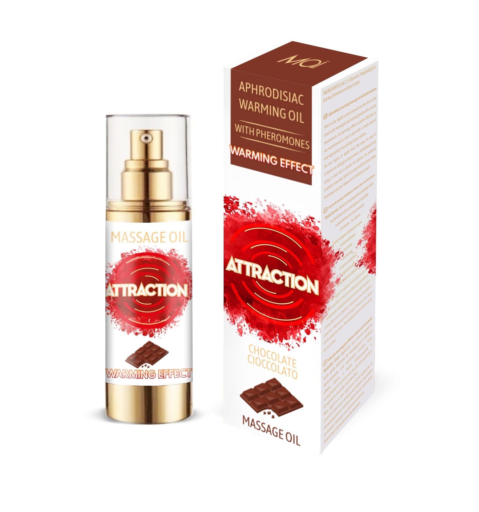 MAI Pheromon Massage Oil - Chocolate - разогревающее массажное масло с феромонами, 30 мл (шоколад)