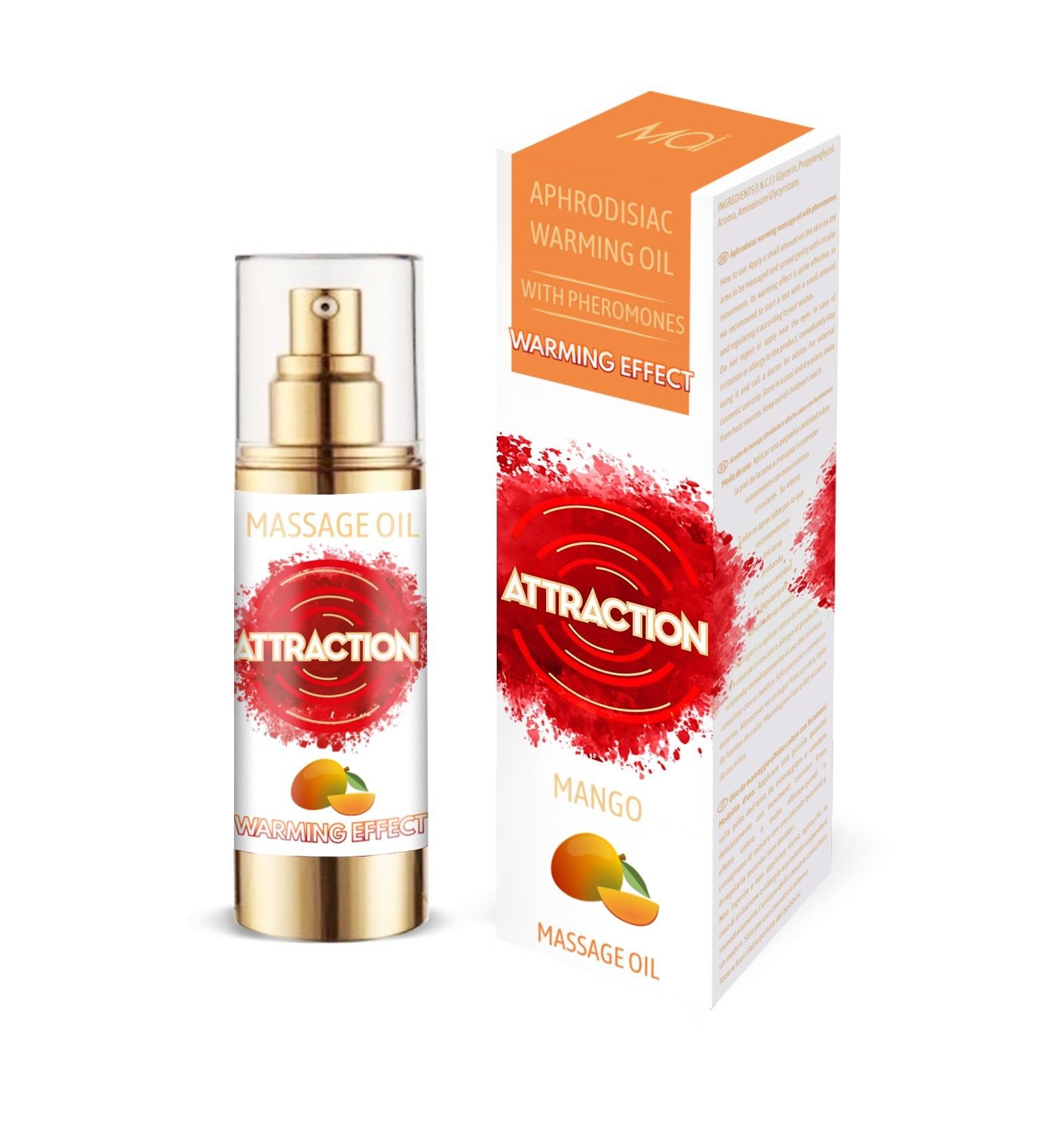 MAI Pheromon Massage Oil - Mango - масажне масло, що розігріває, з феромонами, 30 мл (манго)