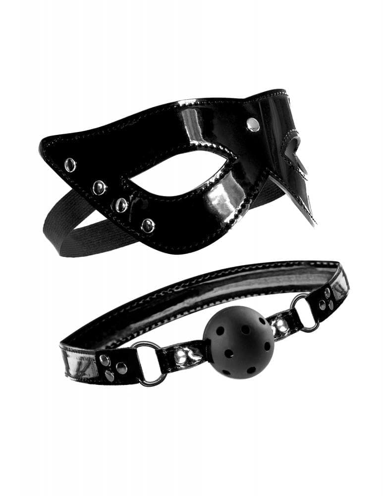 Masquerade Mask & Ball Gag - Набор