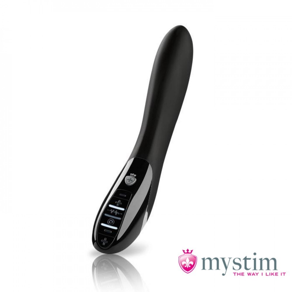 Mystim Electric Eric eStim - Вибратор с электростимуляцией, 17х4 см., (черный)