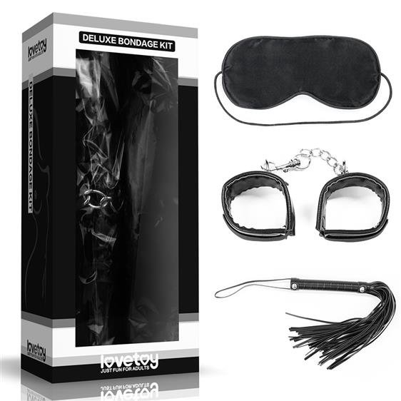 Набір БДСМ - Deluxe Bondage Kit (маска, наручники, флогер)