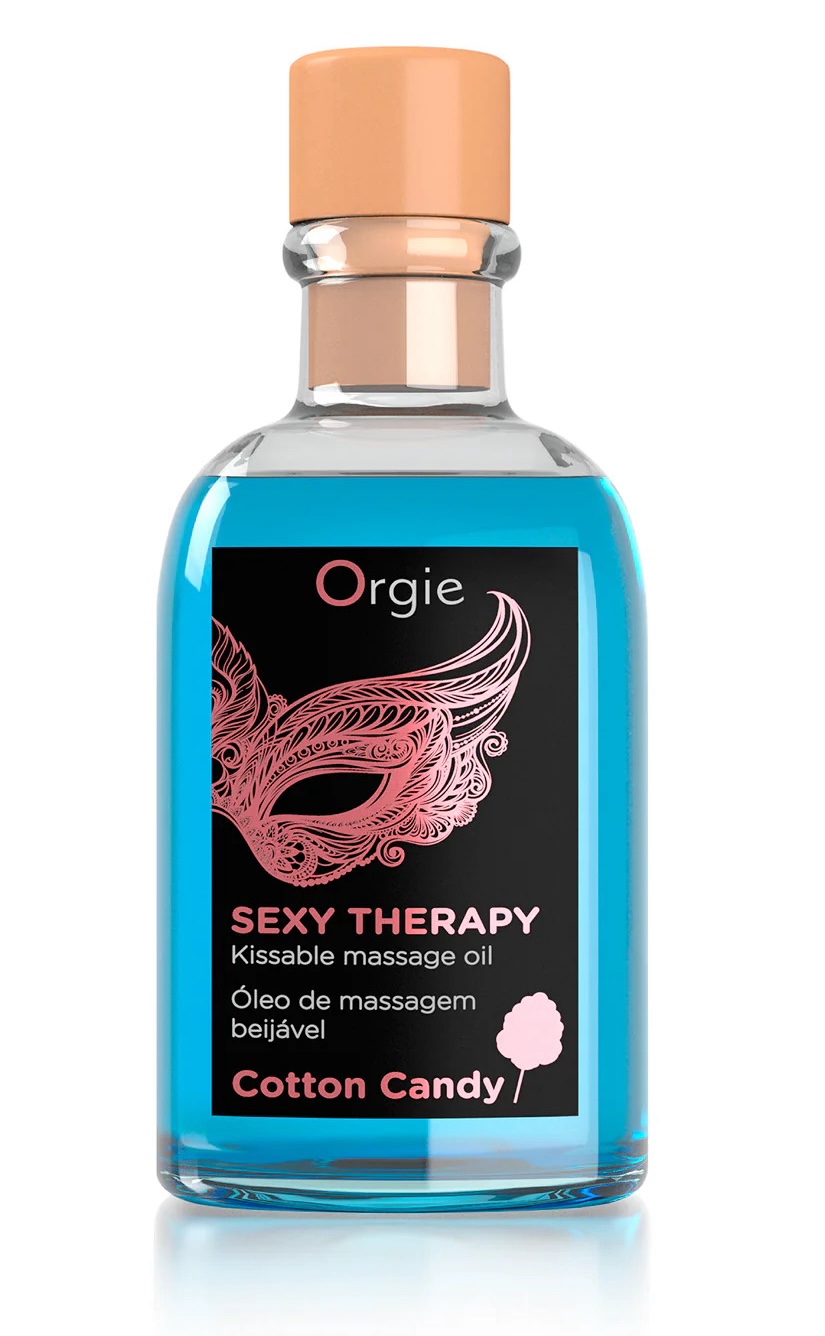 Orgie Sexy Therapy Kissable Cotton Candy їстівна олія для масажу поцілунками, 100 мл (цукрова вата)