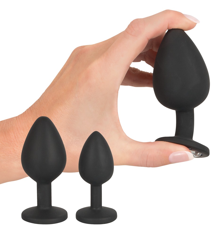 Orion Black Velvets Anal Kit - Набір для анальної стимуляції з 3 пробок та анального душу