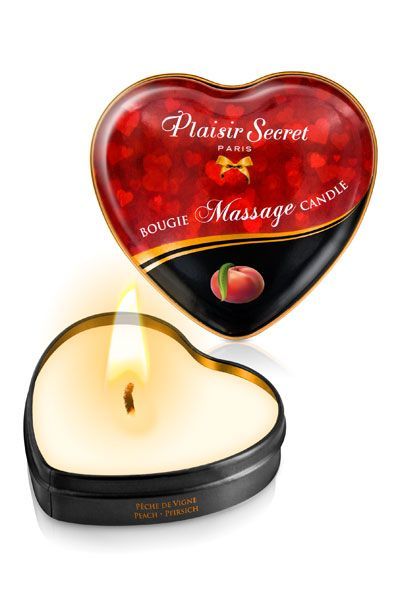 Plaisir Secret Peach - Масажна свічка з ароматом персика, 35 мл