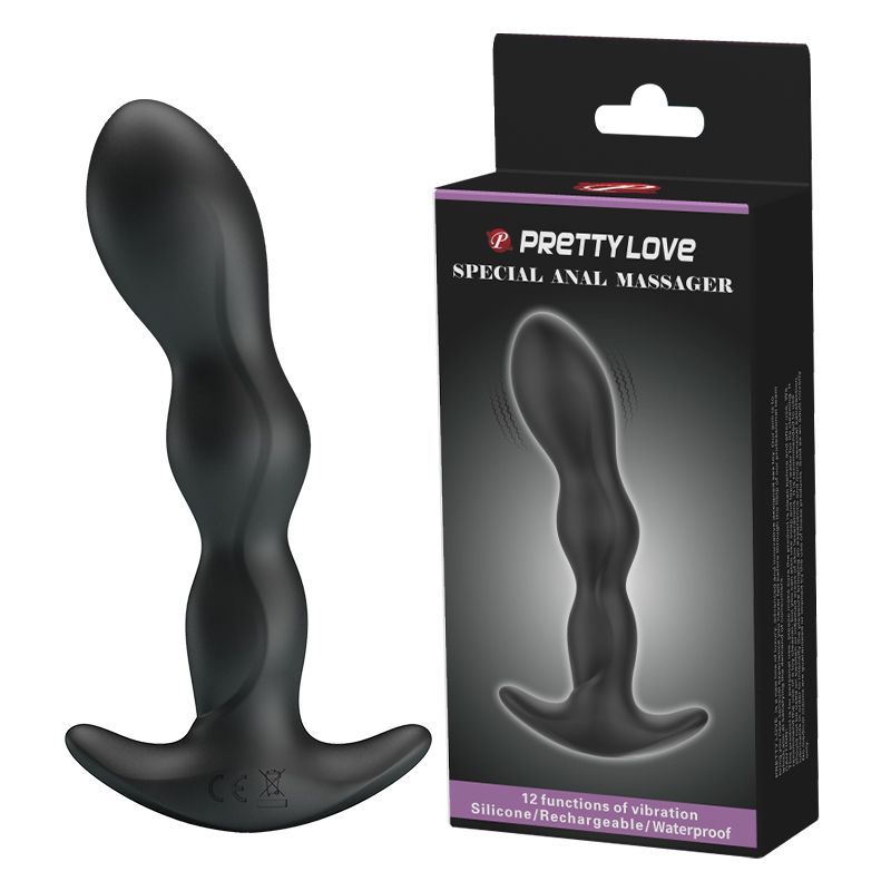 Pretty Love - Special Anal Massager - Анальна пробка з вібрацією, 13х3.3 см (чорний)