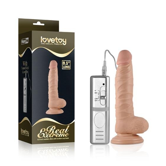 Lovetoy Real Extreme 8.5 - Фалоімітатор, 18х3.8 см (тілесний)