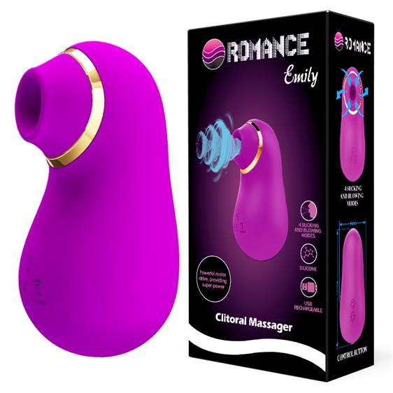 Кліторальний стимулятор - Romance Emily Clitoral Massager Purple