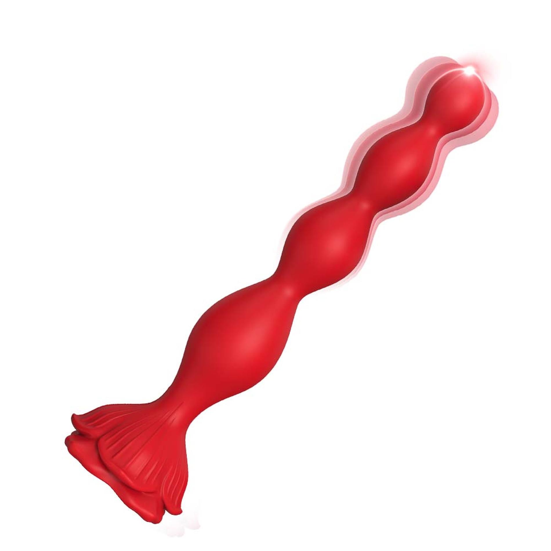 Rosestick Red, 9 Vibration Functions - Анальний стимулятор, 19,5 см (червоний)