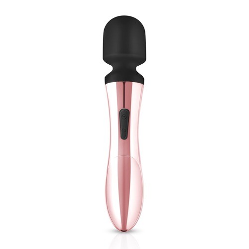 Rosy Gold - Nouveau Curve Massager - Вибромассажер, 21х4 см., (золотистый с черным)