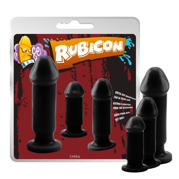 Rubicon Evil Dark Kit - Набір анальних пробок різного розміру (чорний)