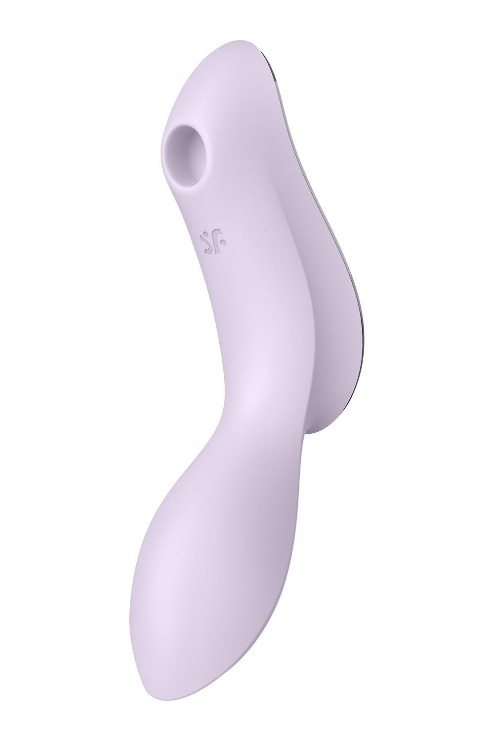 Satisfyer Curvy Trinity 2 - Вакуумный клиторальный стимулятор и массажер для точки G, 16.8х3.8 см (фиолетовый)